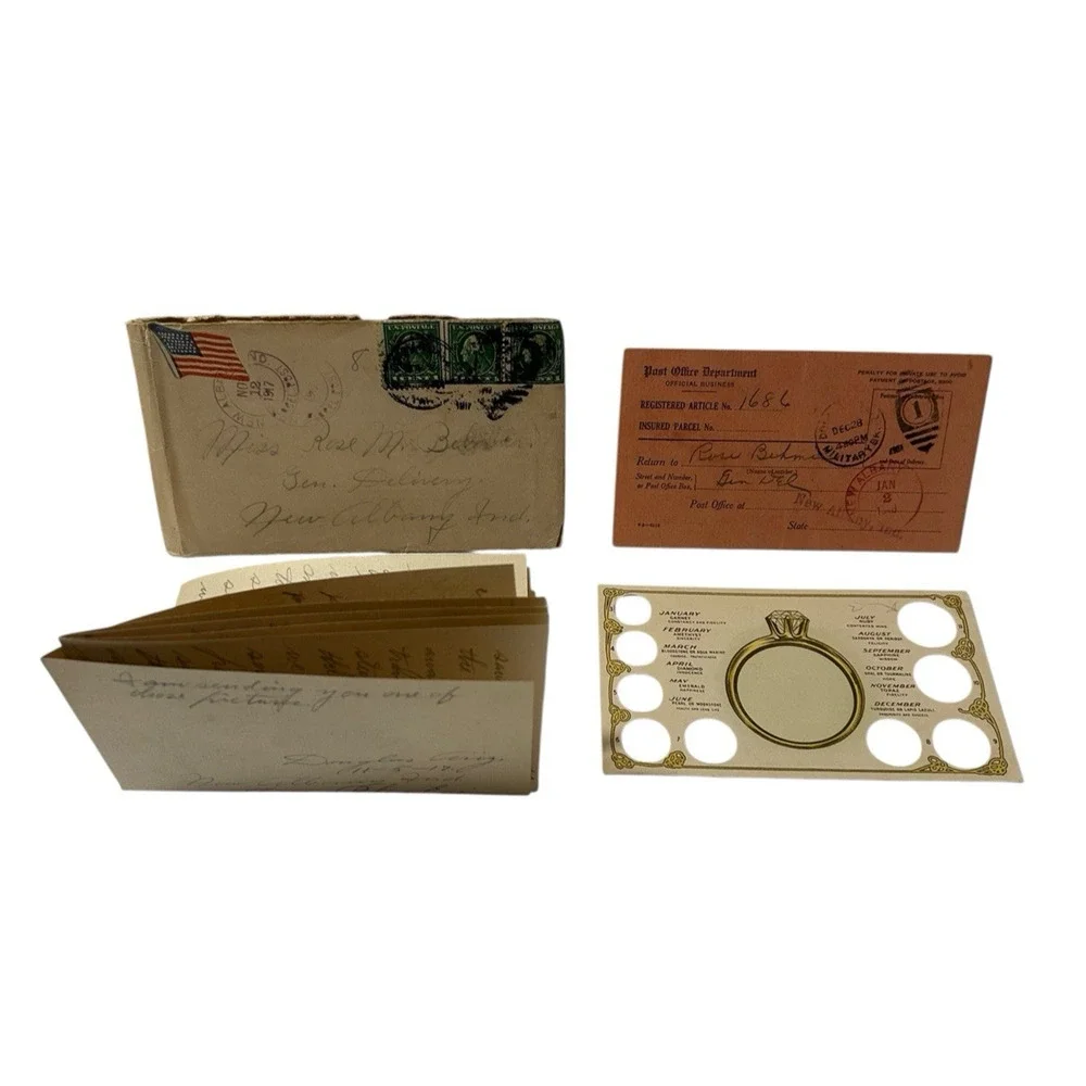 Vintage Postal History Cover With Original Love Letter Included Romantic Letter